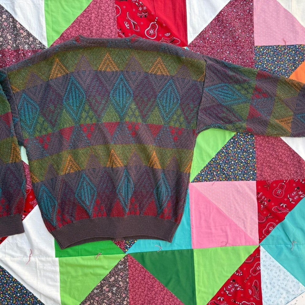 Paolo Conti Multicolored wool blend vintage cardigan - Picture 6 of 7